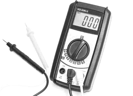 Multimeter used for electrical testing